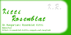 kitti rosenblat business card